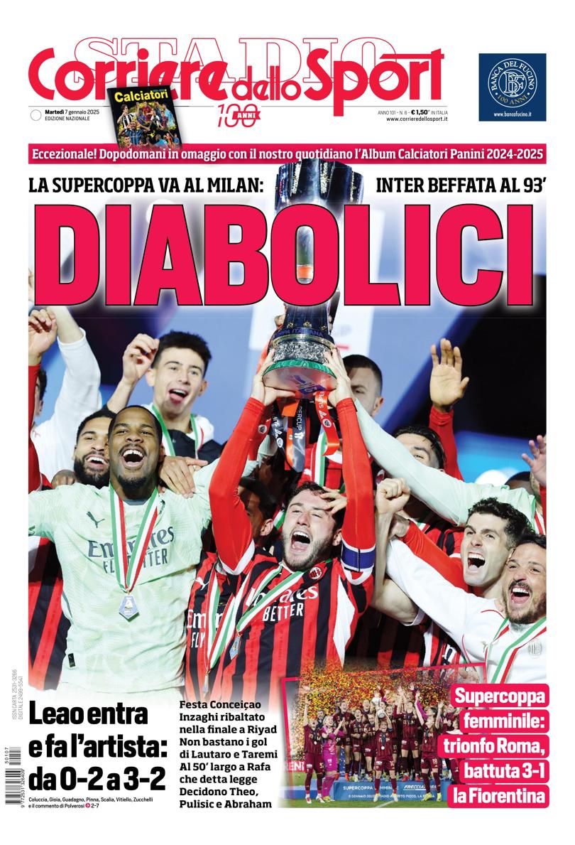 Prima-pagina-corriere-dello-sport-edizione-di-oggi-07-01-2025