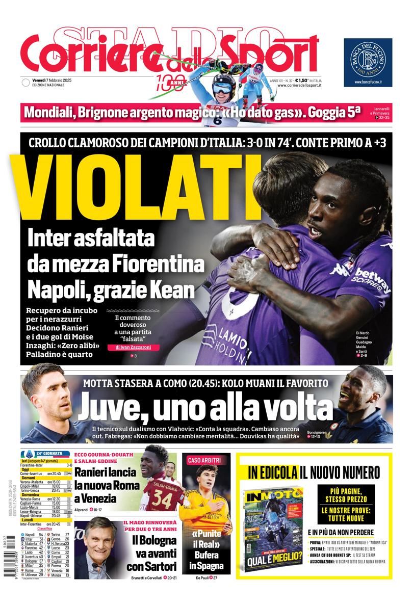 Prima-pagina-corriere-dello-sport-edizione-di-oggi-07-02-2025