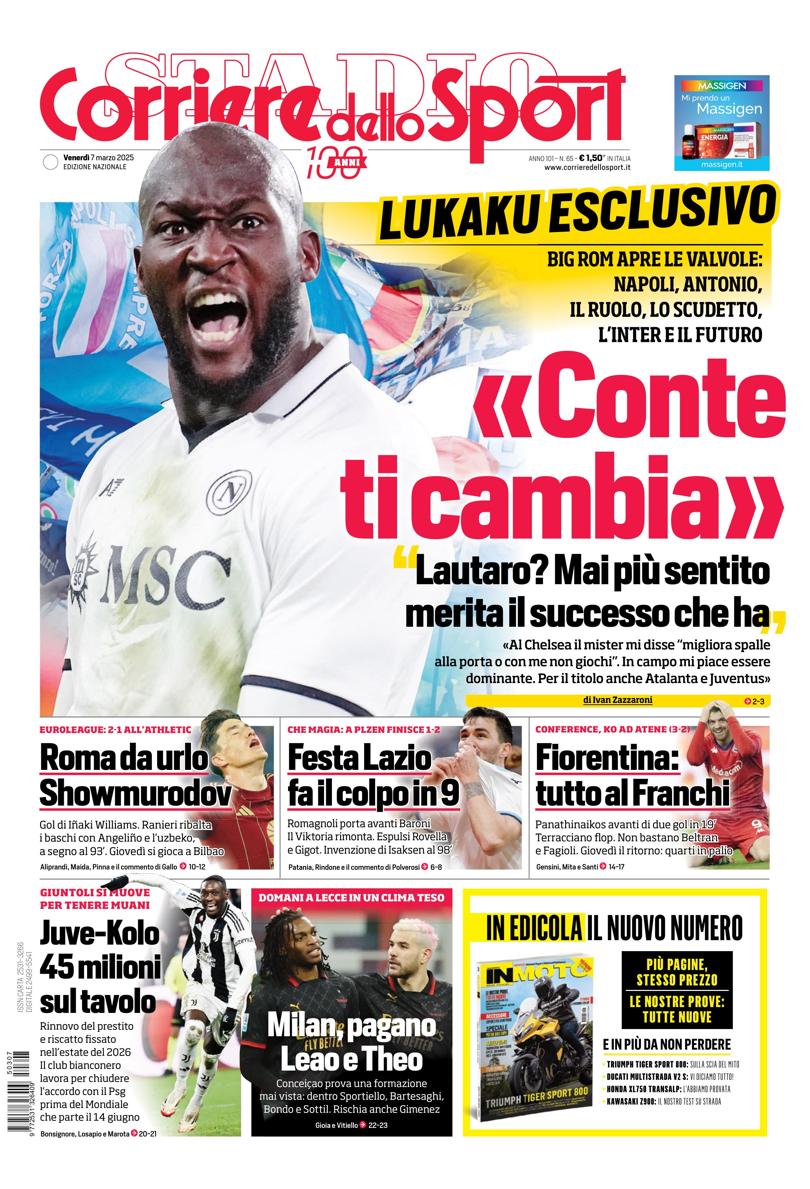 Prima-pagina-corriere-dello-sport-edizione-di-oggi-07-03-2025