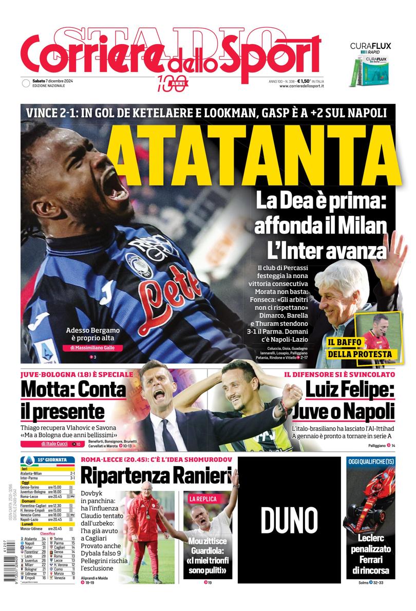 Prima-pagina-corriere-dello-sport-edizione-di-oggi-07-12-2024