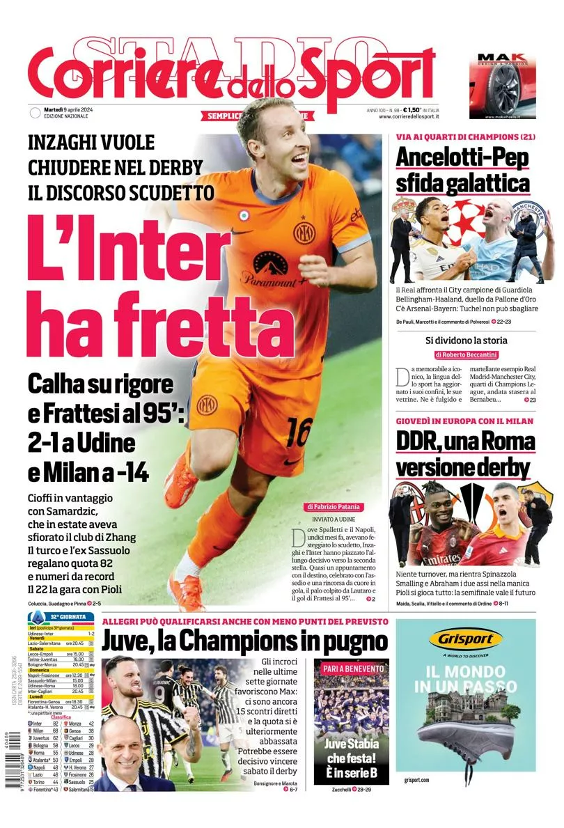 Prima-pagina-corriere-dello-sport-edizione-di-oggi-09-04-2024