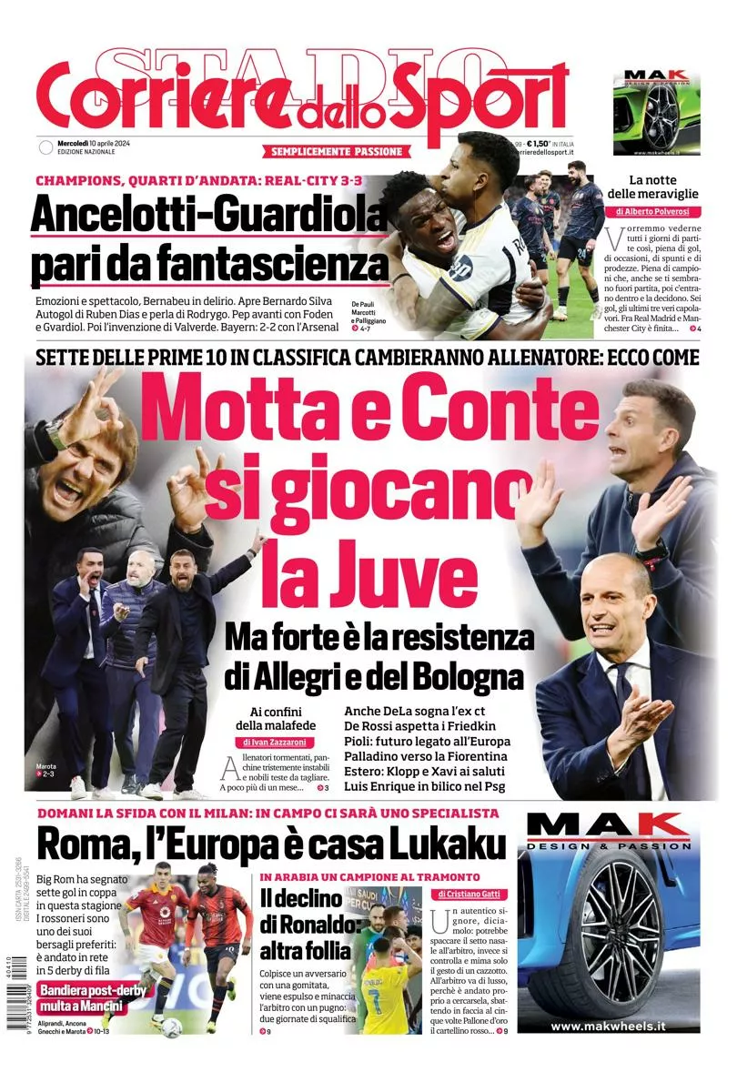 Prima-pagina-corriere-dello-sport-edizione-di-oggi-10-04-2024