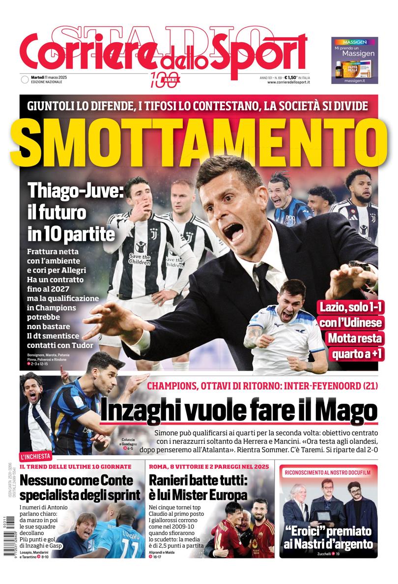 Prima-pagina-corriere-dello-sport-edizione-di-oggi-11-03-2025