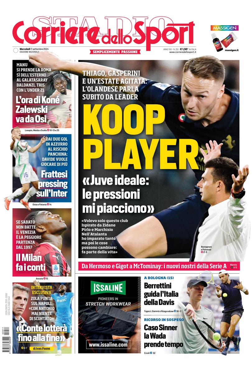 Prima-pagina-corriere-dello-sport-edizione-di-oggi-11-09-2024