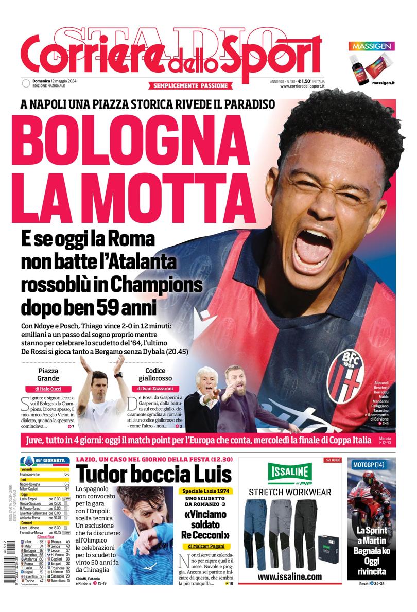 Prima-pagina-corriere-dello-sport-edizione-di-oggi-12-05-2024