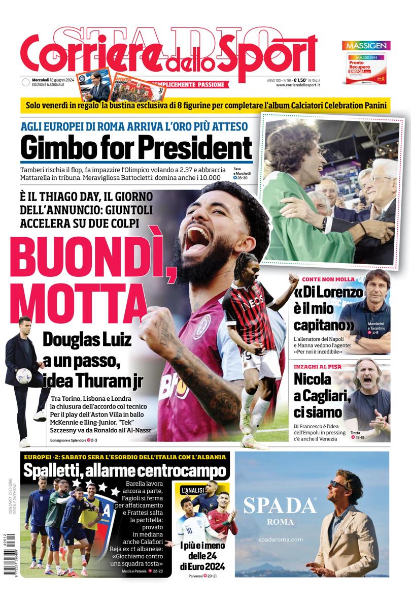 Prima-pagina-corriere-dello-sport-edizione-di-oggi-12-06-2024