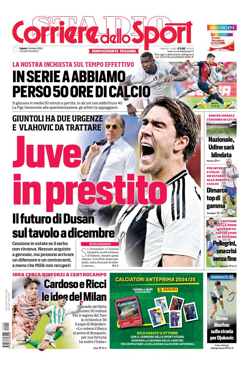 Prima-pagina-corriere-dello-sport-edizione-di-oggi-12-10-2024