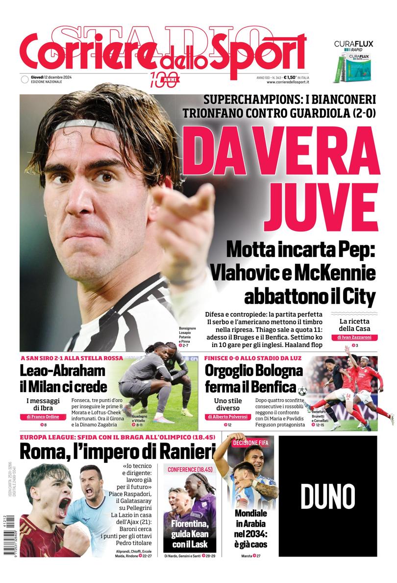 Prima-pagina-corriere-dello-sport-edizione-di-oggi-12-12-2024