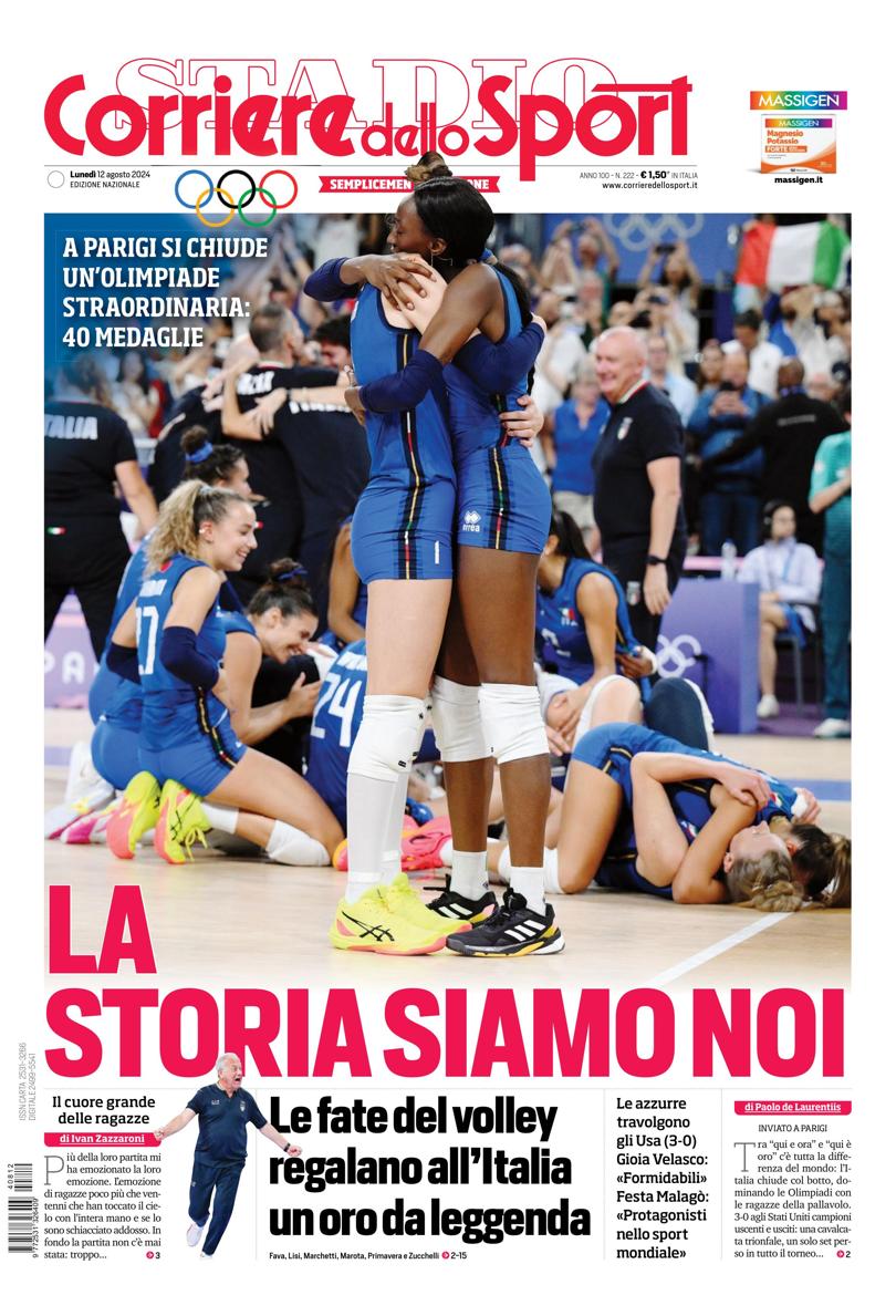 Prima-pagina-corriere-dello-sport-edizione-di-oggi-13-08-2024