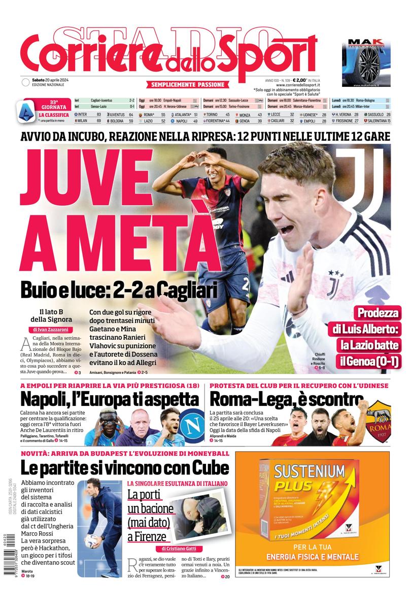 Prima-pagina-corriere-dello-sport-edizione-di-oggi-20-04-2024