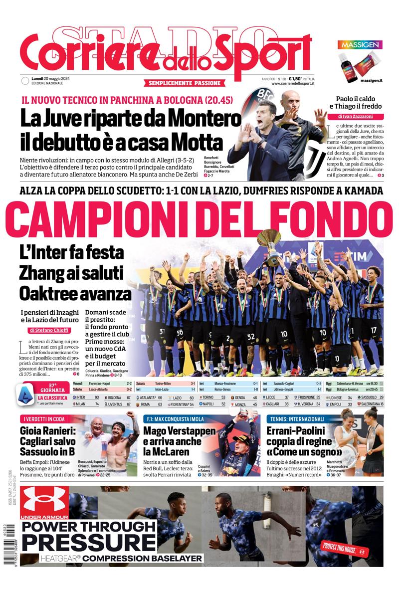 Prima-pagina-corriere-dello-sport-edizione-di-oggi-2024-05-20