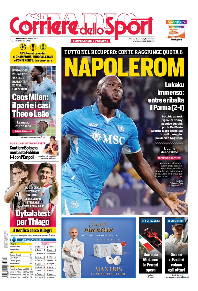 Prima-pagina-corriere-dello-sport-edizione-di-oggi-2024-09-01