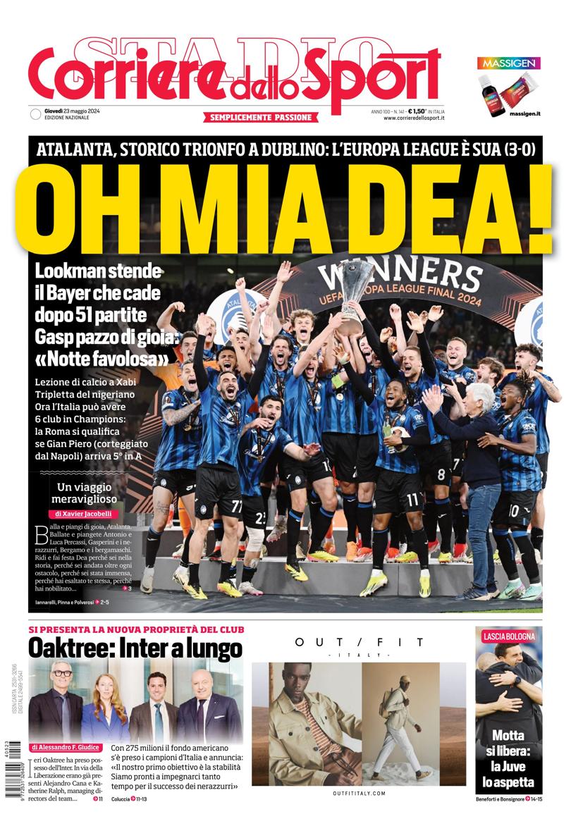 Prima-pagina-corriere-dello-sport-edizione-di-oggi-23-05-2024