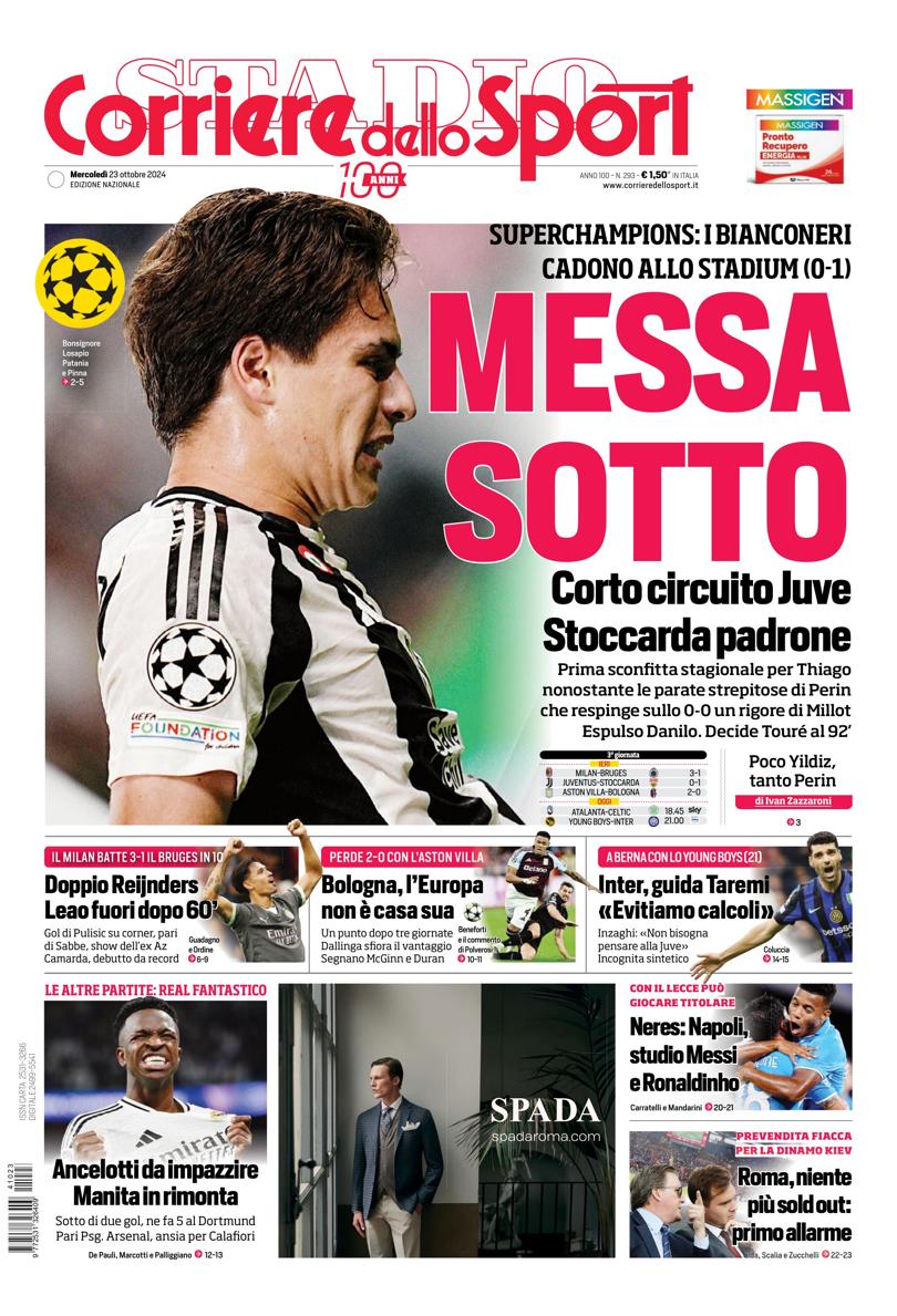 Prima-pagina-corriere-dello-sport-edizione-di-oggi-23-10-2024