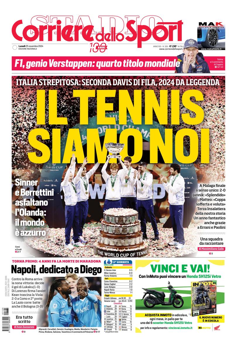 Prima-pagina-corriere-dello-sport-edizione-di-oggi-25-11-2024