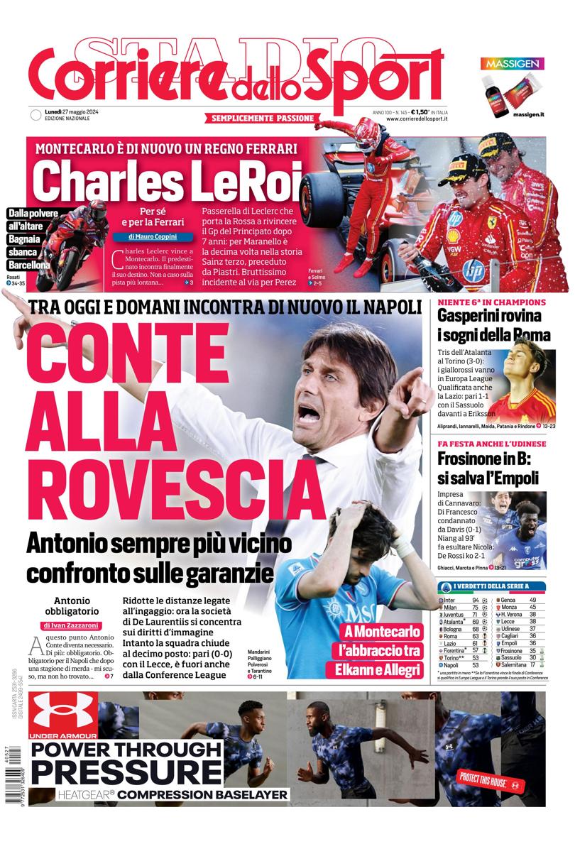 Prima-pagina-corriere-dello-sport-edizione-di-oggi-27-05-2024