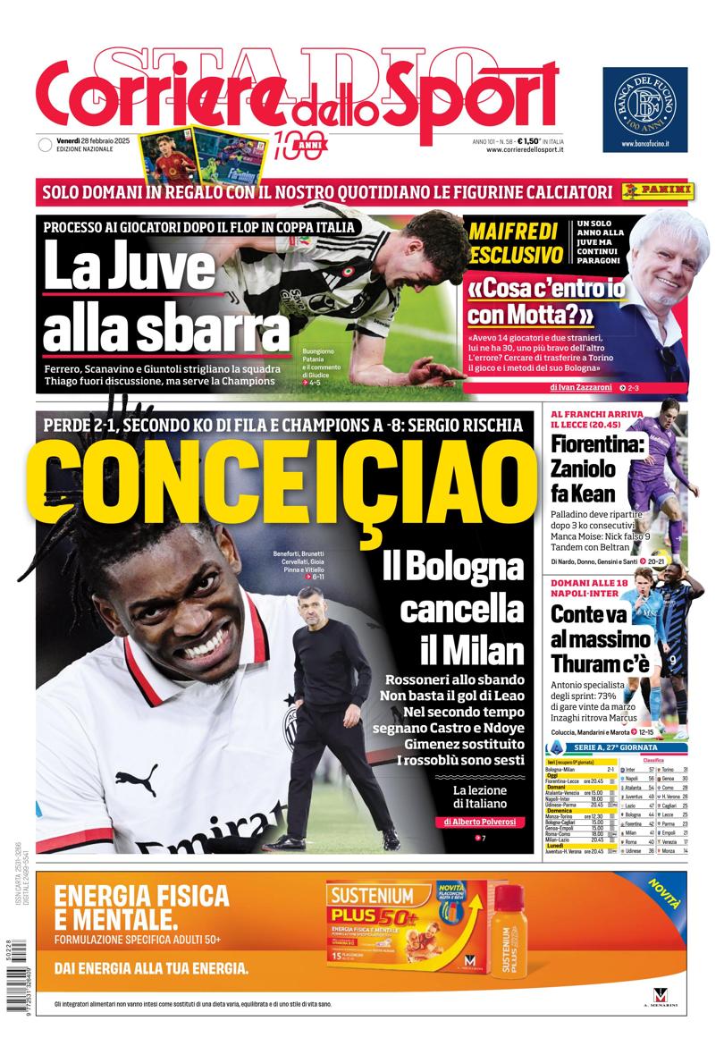 Prima-pagina-corriere-dello-sport-edizione-di-oggi-28-02-2025