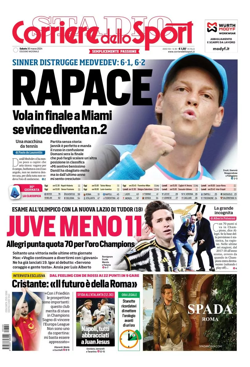 Prima-pagina-corriere-dello-sport-edizione-di-oggi-30-03-2024