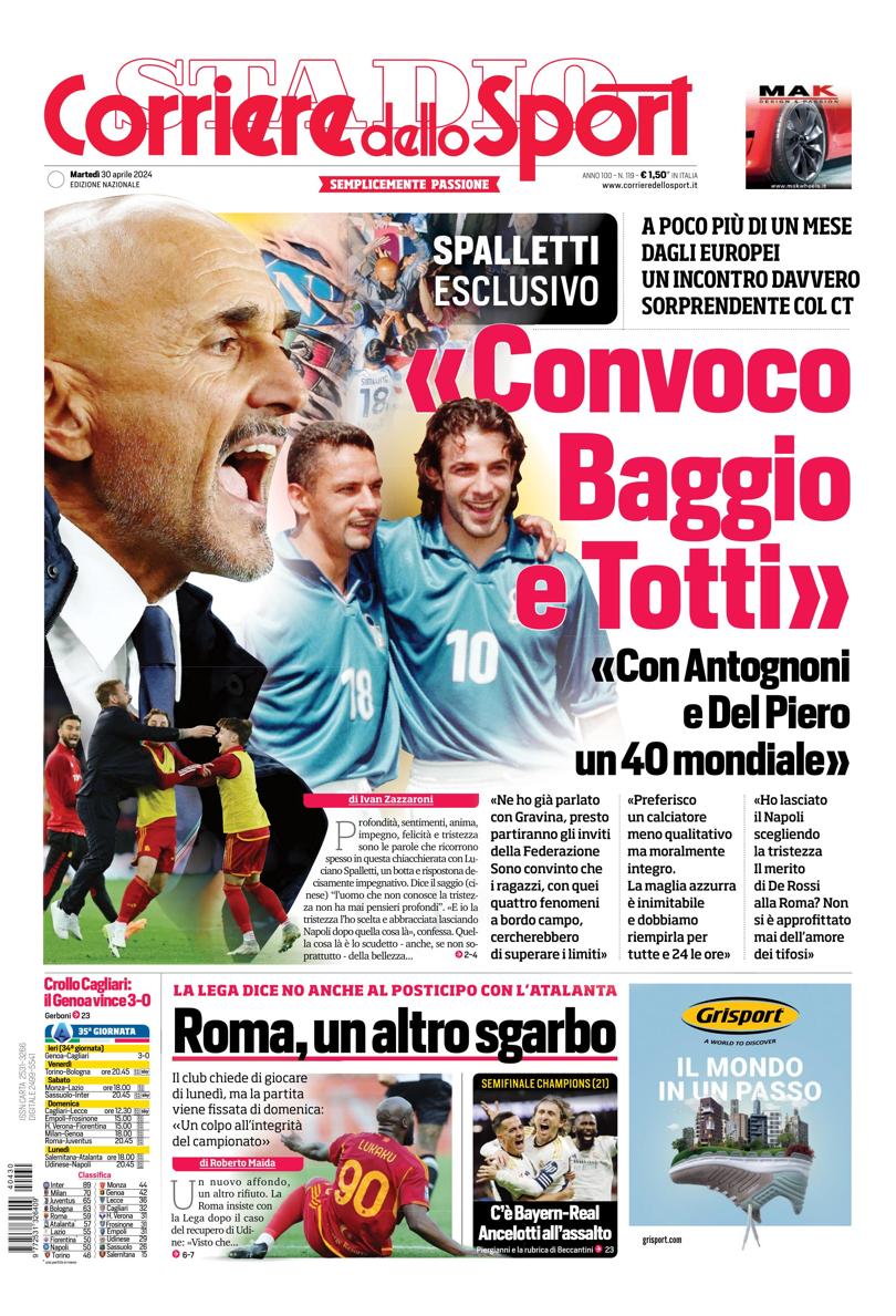 Prima-pagina-corriere-dello-sport-edizione-di-oggi-30-04-2024