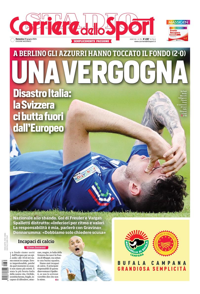 Prima-pagina-corriere-dello-sport-edizione-di-oggi-30-06-2024