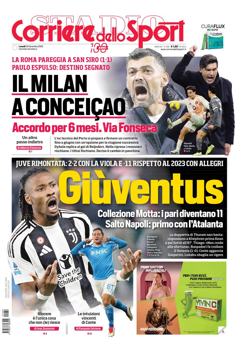 Prima-pagina-corriere-dello-sport-edizione-di-oggi-30-12-2024