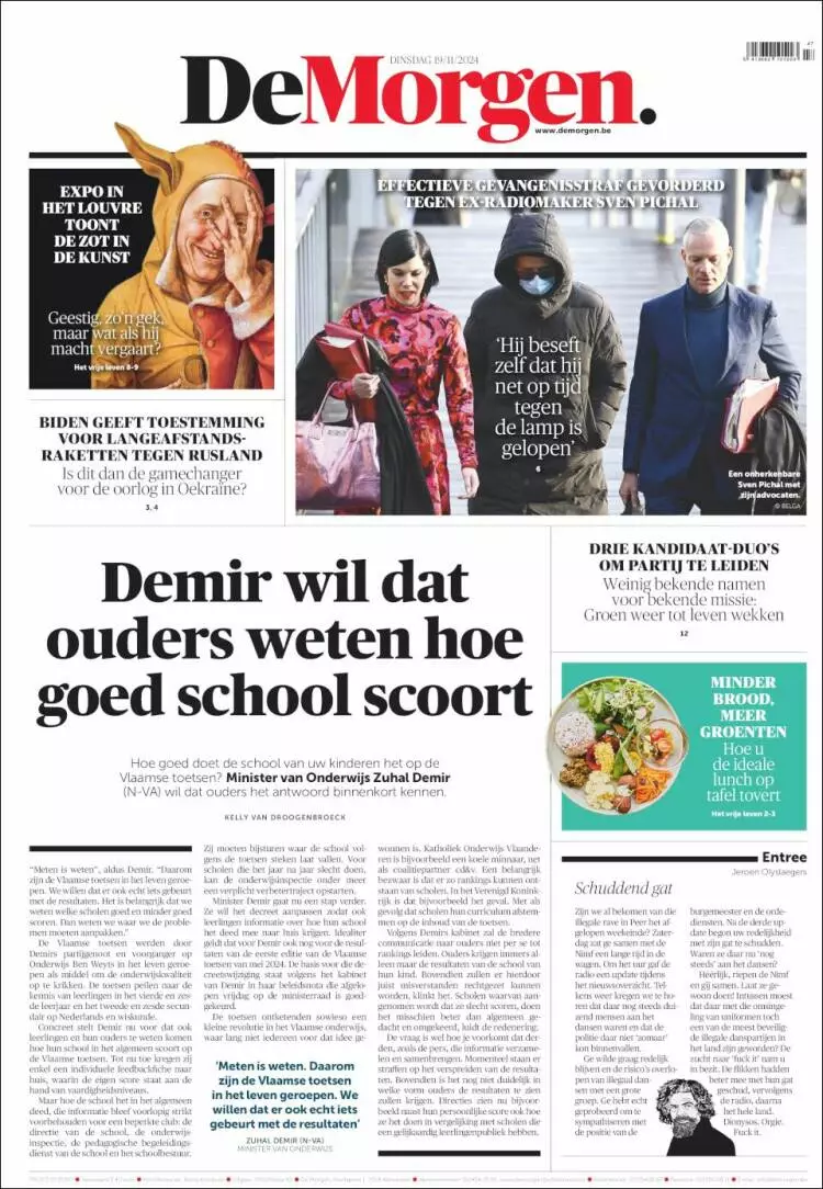 Prima-pagina-de-morgen-edizione-di-oggi-2024-11-19