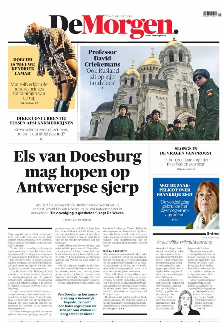 Prima-pagina-de-morgen-edizione-di-oggi-2024-12-16