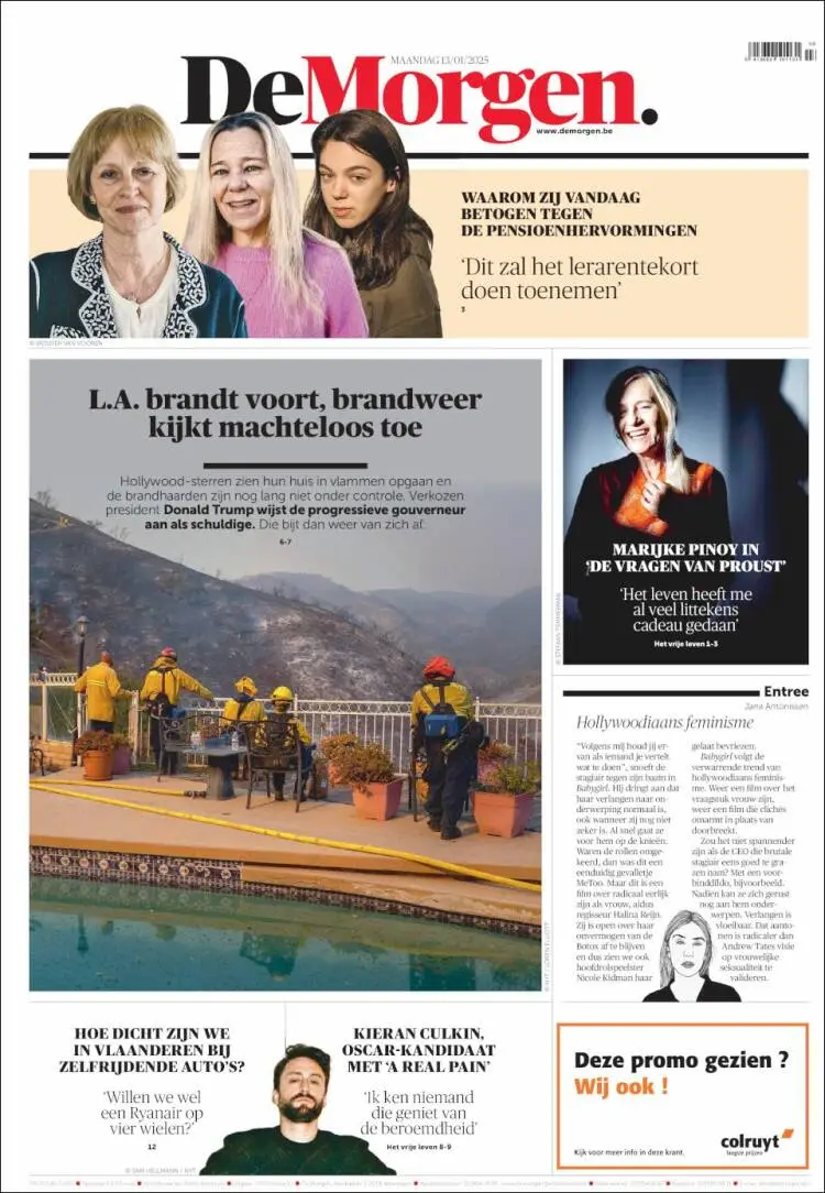 Prima-pagina-de-morgen-edizione-di-oggi-2025-01-13