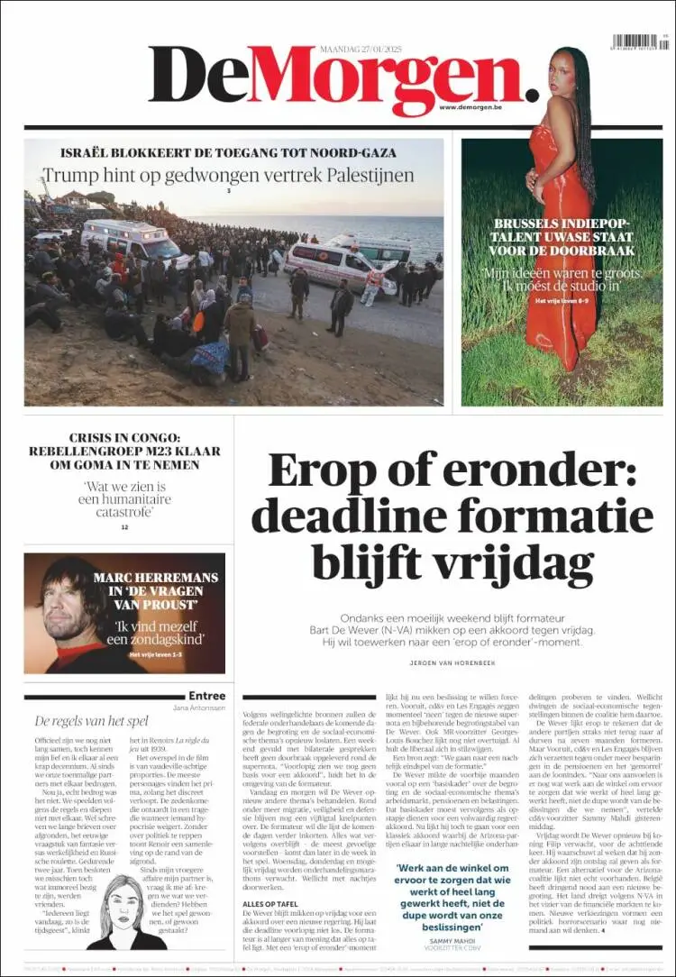 Prima-pagina-de-morgen-edizione-di-oggi-2025-01-27