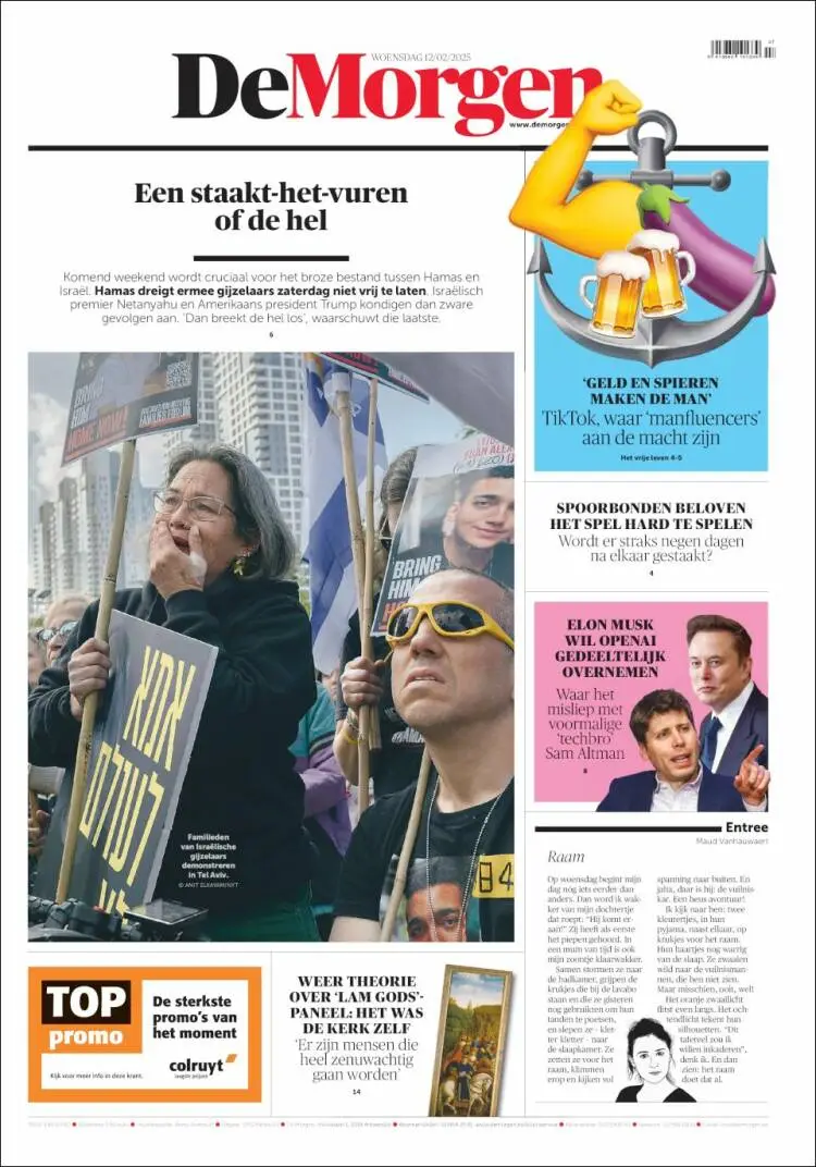 Prima-pagina-de-morgen-edizione-di-oggi-2025-02-12