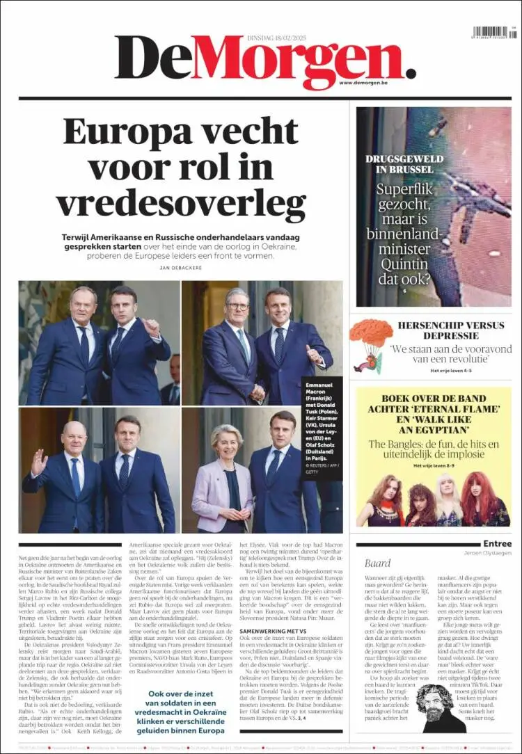 Prima-pagina-de-morgen-edizione-di-oggi-2025-02-18