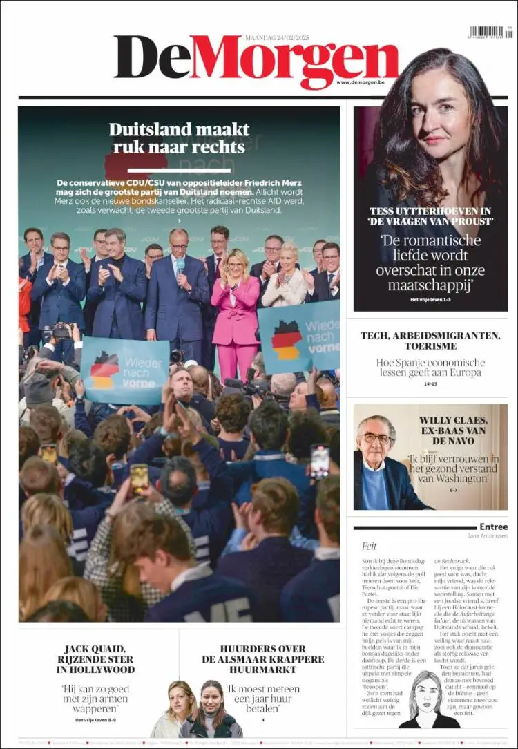 Prima-pagina-de-morgen-edizione-di-oggi-2025-02-24