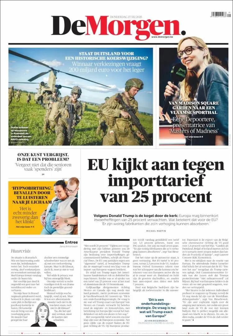 Prima-pagina-de-morgen-edizione-di-oggi-2025-02-27