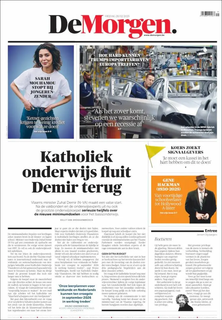 Prima-pagina-de-morgen-edizione-di-oggi-2025-02-28