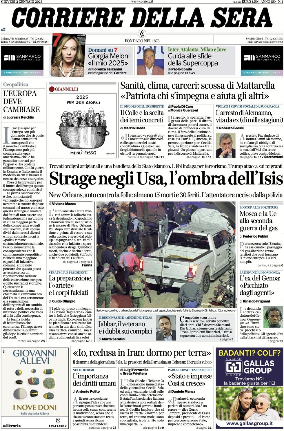 Prima-pagina-del-corriere-della-sera-edizione-di-oggi-02-01-2025