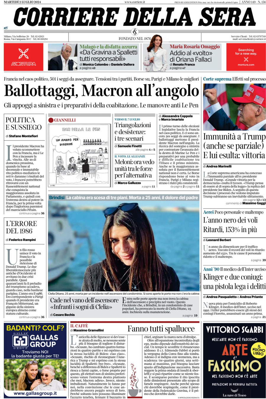 Prima-pagina-del-corriere-della-sera-edizione-di-oggi-02-07-2024