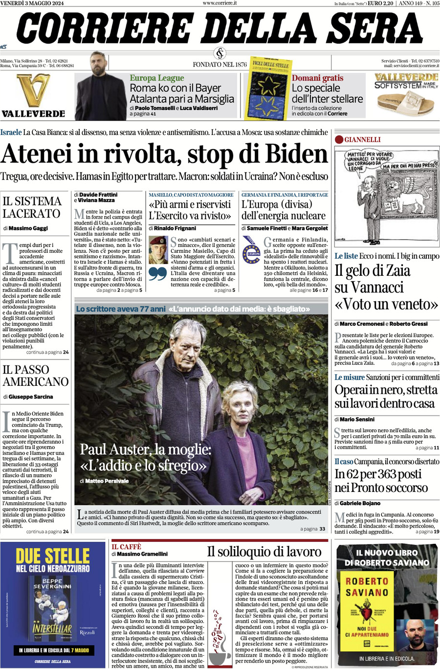 Prima-pagina-del-corriere-della-sera-edizione-di-oggi-03-05-2024