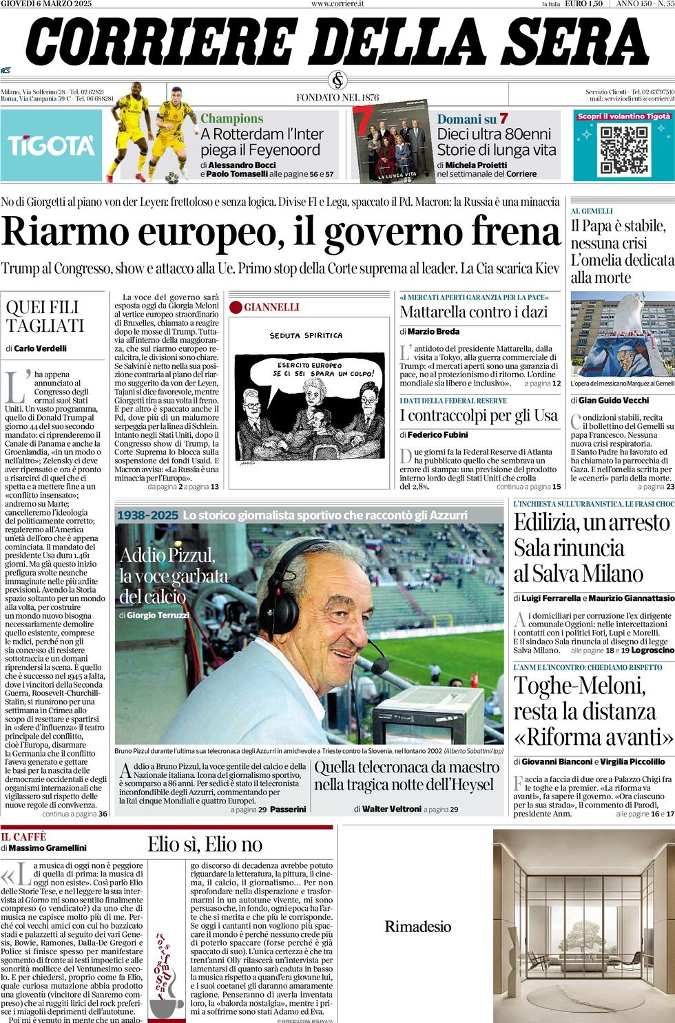 Prima-pagina-del-corriere-della-sera-edizione-di-oggi-06-03-2025