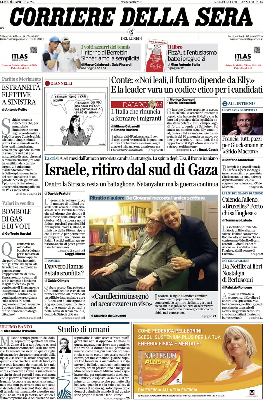 Prima-pagina-del-corriere-della-sera-edizione-di-oggi-08-04-2024