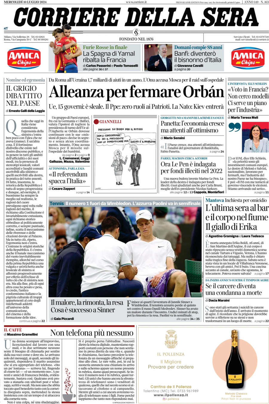 Prima-pagina-del-corriere-della-sera-edizione-di-oggi-10-07-2024