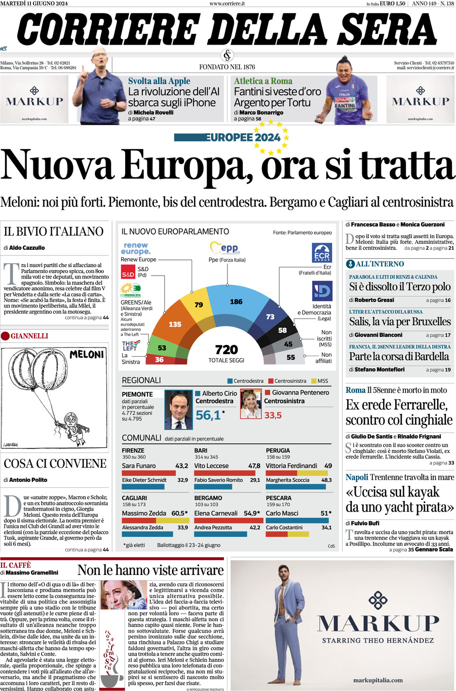Prima-pagina-del-corriere-della-sera-edizione-di-oggi-11-06-2024