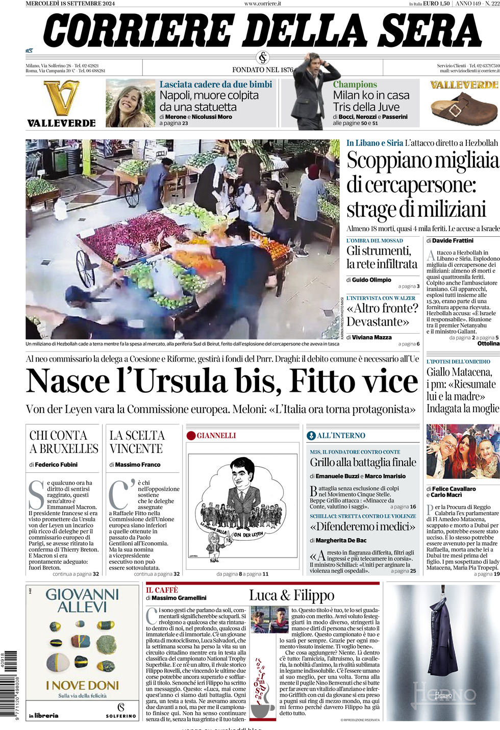 Prima-pagina-del-corriere-della-sera-edizione-di-oggi-18-09-2024