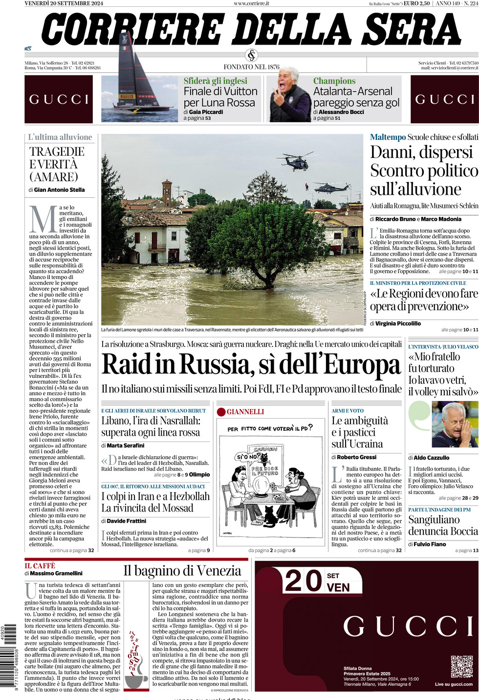 Prima-pagina-del-corriere-della-sera-edizione-di-oggi-20-09-2024