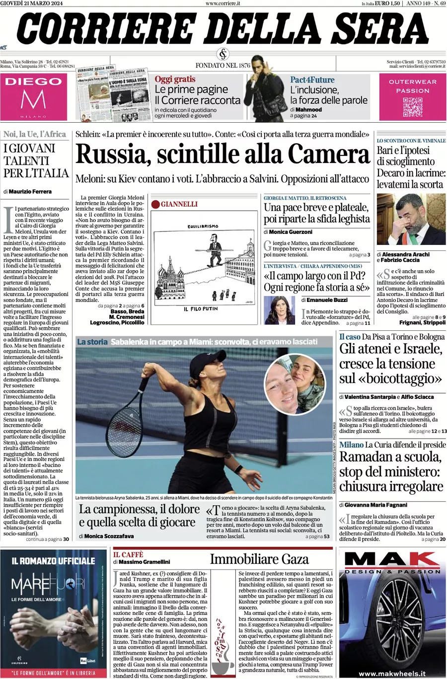 Prima-pagina-del-corriere-della-sera-edizione-di-oggi-21-03-2024