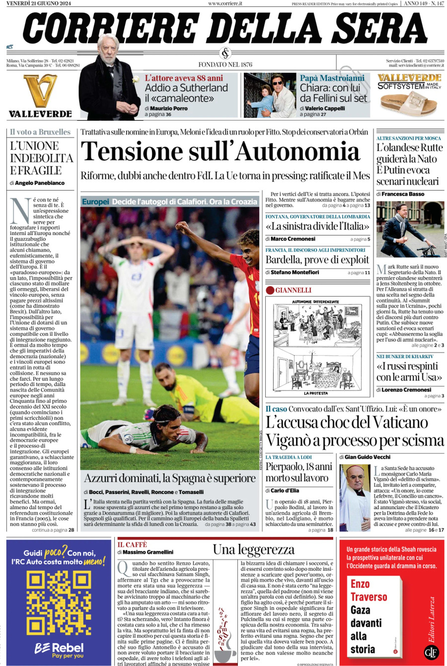 Prima-pagina-del-corriere-della-sera-edizione-di-oggi-21-06-2024