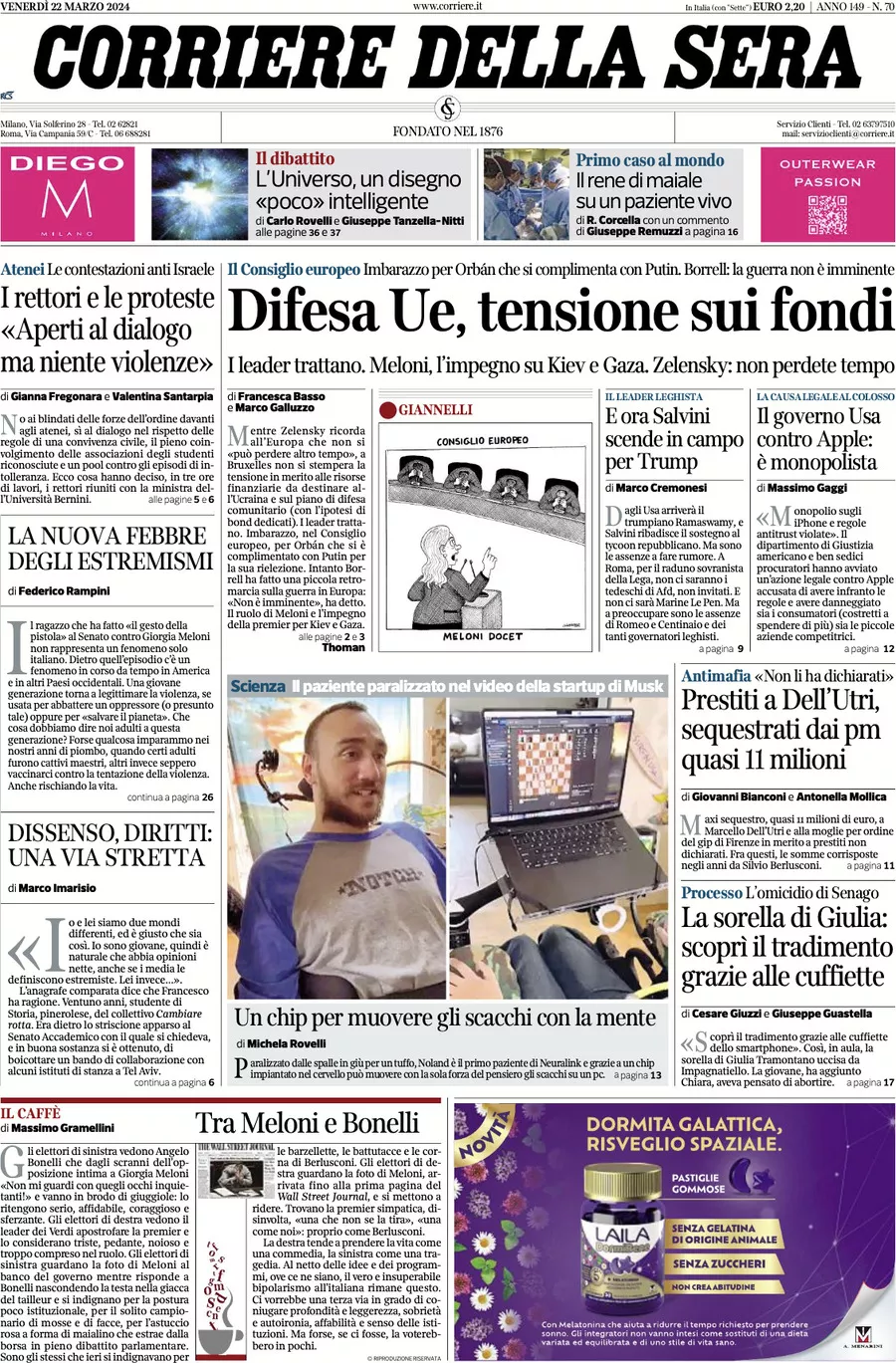Prima-pagina-del-corriere-della-sera-edizione-di-oggi-22-03-2024