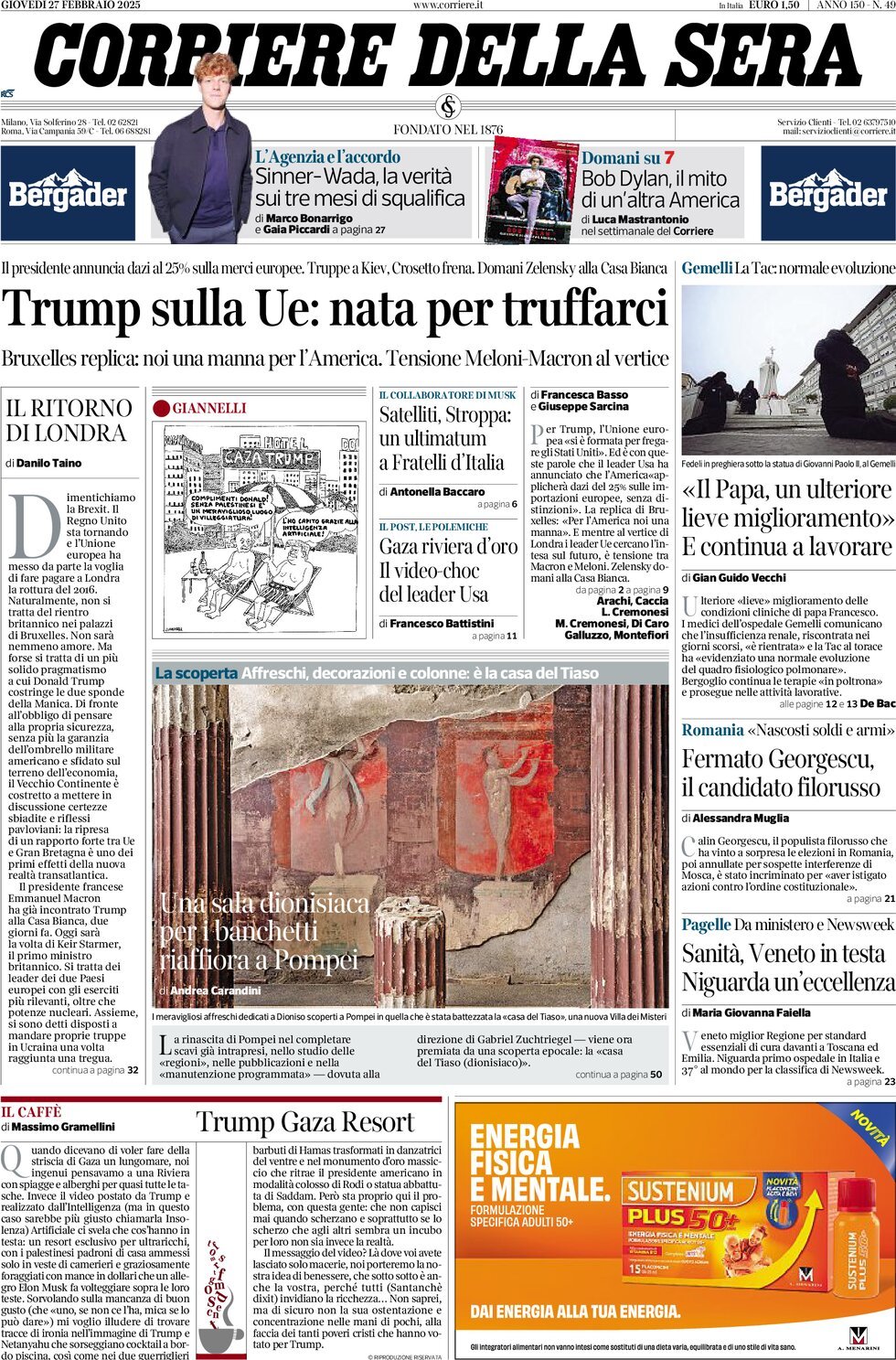 Prima-pagina-del-corriere-della-sera-edizione-di-oggi-27-02-2025