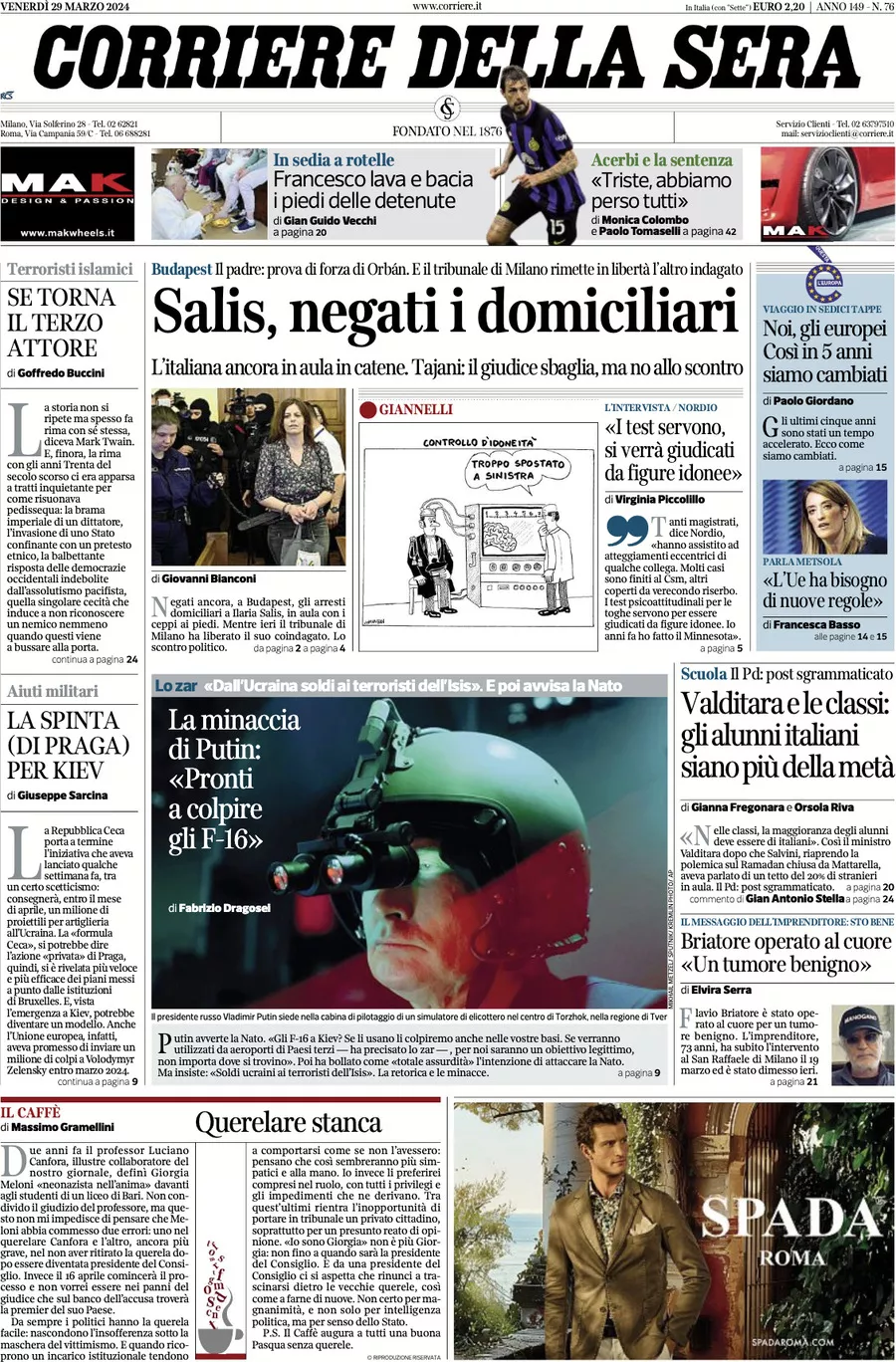 Prima-pagina-del-corriere-della-sera-edizione-di-oggi-29-03-2024