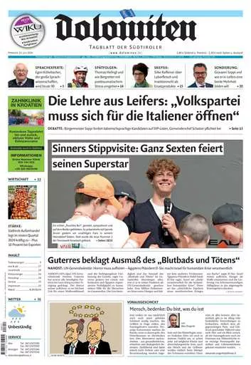 Prima-pagina-dolomiten-del-2024-06-12