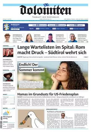 Prima-pagina-dolomiten-del-2024-06-17